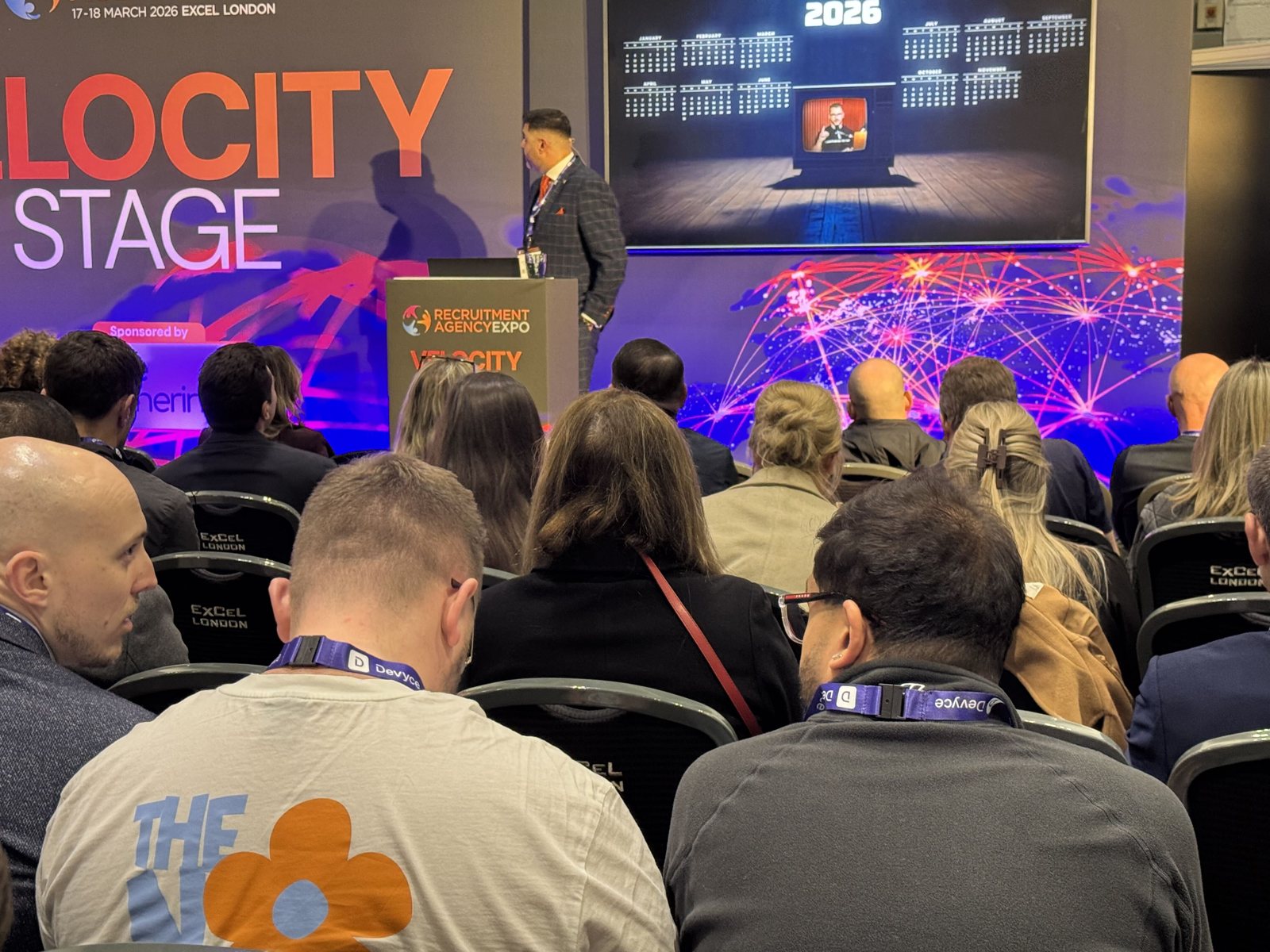 Audience watching Neil Ray on the Velocity Stage, Recruitment Agency Expo 2026